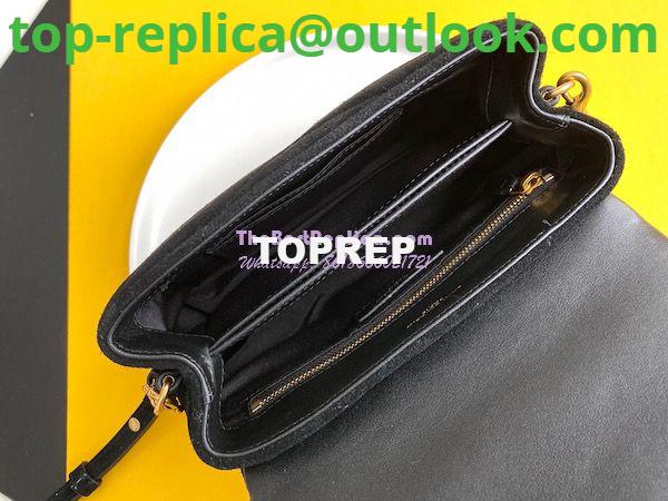 Replica YSL Saint Laurent Loulou Toy Bag In Suede And Quilted Leather 678401 Black 7 Replica YSL Saint Laurent Loulou Toy Bag In Suede And Quilted Leather 678401 Black 7