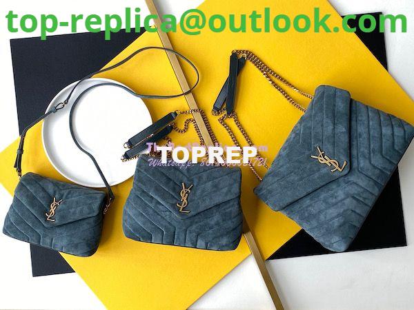 Replica YSL Saint Laurent LouLou Medium Bag in Y-Quilted Suede 5749461 Algae Replica YSL Saint Laurent LouLou Medium Bag in Y-Quilted Suede 5749461 Algae