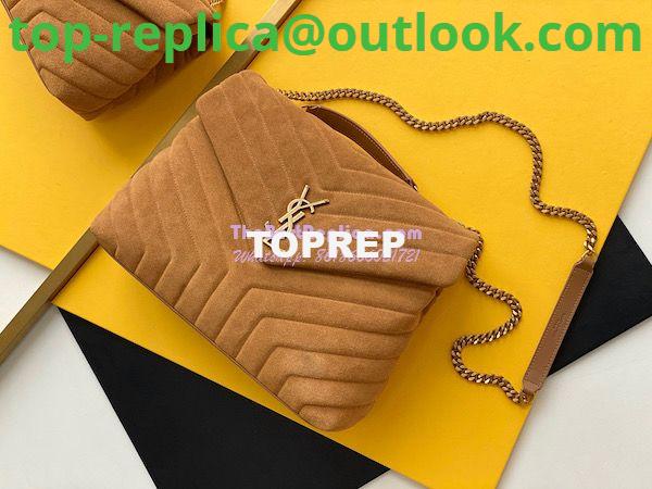 Replica YSL Saint Laurent LouLou Medium Bag in Y-Quilted Suede 5749461 Cinnamon 3 Replica YSL Saint Laurent LouLou Medium Bag in Y-Quilted Suede 5749461 Cinnamon 3