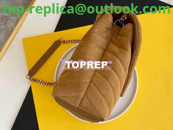Replica YSL Saint Laurent LouLou Medium Bag in Y-Quilted Suede 5749461 Cinnamon 5 Replica YSL Saint Laurent LouLou Medium Bag in Y-Quilted Suede 5749461 Cinnamon 5