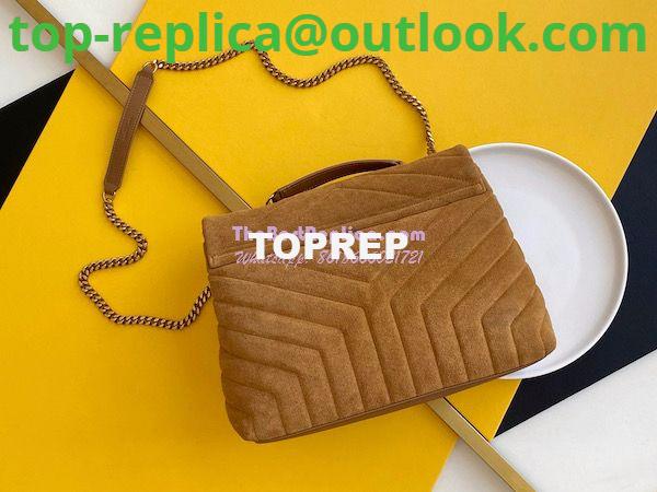 Replica YSL Saint Laurent LouLou Medium Bag in Y-Quilted Suede 5749461 Cinnamon 11 Replica YSL Saint Laurent LouLou Medium Bag in Y-Quilted Suede 5749461 Cinnamon 11