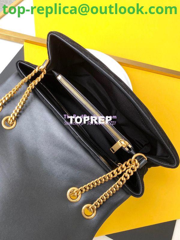 Replica YSL Saint Laurent LouLou Medium Bag in Y-Quilted Suede 5749461 Black 7 Replica YSL Saint Laurent LouLou Medium Bag in Y-Quilted Suede 5749461 Black 7