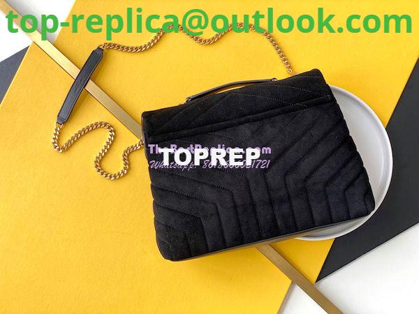 Replica YSL Saint Laurent LouLou Medium Bag in Y-Quilted Suede 5749461 Black 9 Replica YSL Saint Laurent LouLou Medium Bag in Y-Quilted Suede 5749461 Black 9