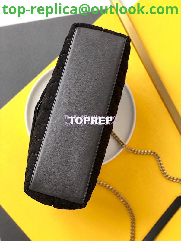 Replica YSL Saint Laurent LouLou Medium Bag in Y-Quilted Suede 5749461 Black 10 Replica YSL Saint Laurent LouLou Medium Bag in Y-Quilted Suede 5749461 Black 10