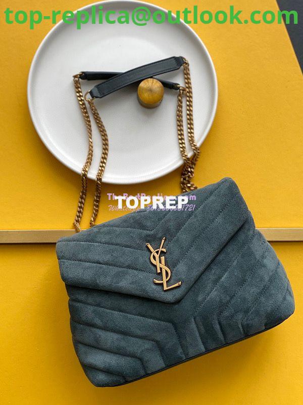 Replica YSL Saint Laurent LouLou Small Bag in Y-Quilted Suede 4946991 Algae Replica YSL Saint Laurent LouLou Small Bag in Y-Quilted Suede 4946991 Algae