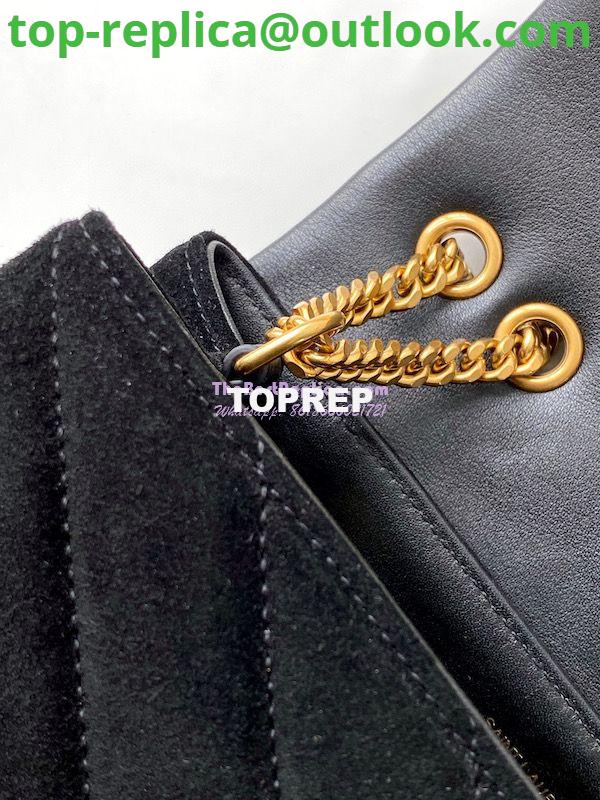 Replica YSL Saint Laurent LouLou Small Bag in Y-Quilted Suede 4946991 Black 7 Replica YSL Saint Laurent LouLou Small Bag in Y-Quilted Suede 4946991 Black 7