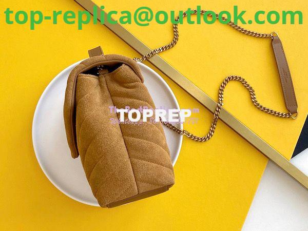 Replica YSL Saint Laurent LouLou Small Bag in Y-Quilted Suede 4946991 Cinnamon 3 Replica YSL Saint Laurent LouLou Small Bag in Y-Quilted Suede 4946991 Cinnamon 3