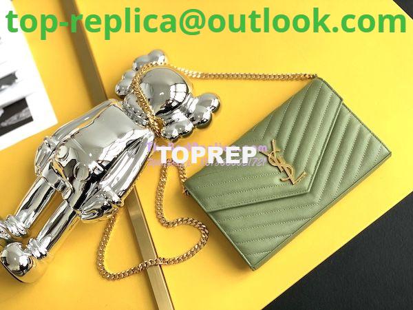 Replica YSL Saint Laurent Monogram Chain Wallet Grain De Poudre Textured Matelasse Leather Pistache Replica YSL Saint Laurent Monogram Chain Wallet Grain De Poudre Textured Matelasse Leather Pistache