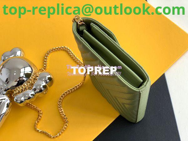 Replica YSL Saint Laurent Monogram Chain Wallet Grain De Poudre Textured Matelasse Leather Pistache 3 Replica YSL Saint Laurent Monogram Chain Wallet Grain De Poudre Textured Matelasse Leather Pistache 3