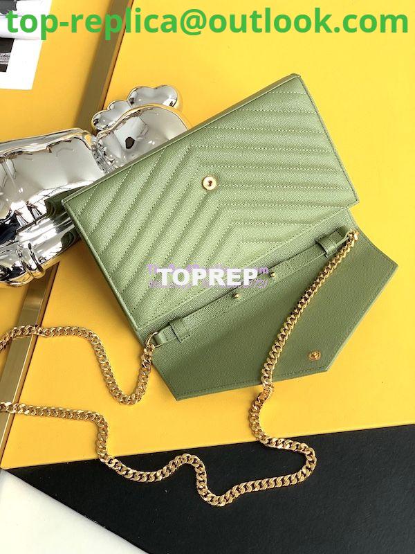 Replica YSL Saint Laurent Monogram Chain Wallet Grain De Poudre Textured Matelasse Leather Pistache 4 Replica YSL Saint Laurent Monogram Chain Wallet Grain De Poudre Textured Matelasse Leather Pistache 4