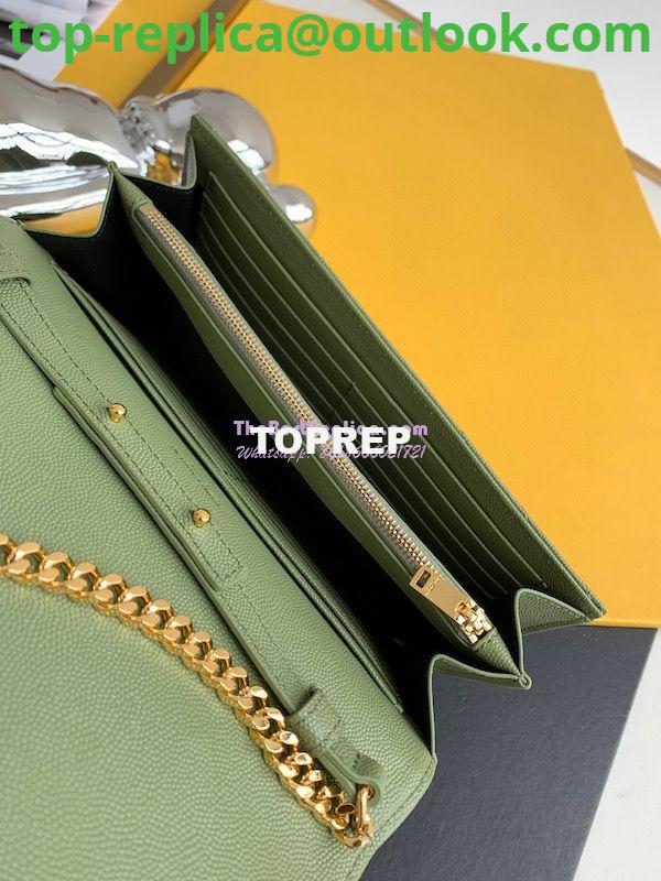 Replica YSL Saint Laurent Monogram Chain Wallet Grain De Poudre Textured Matelasse Leather Pistache 5 Replica YSL Saint Laurent Monogram Chain Wallet Grain De Poudre Textured Matelasse Leather Pistache 5