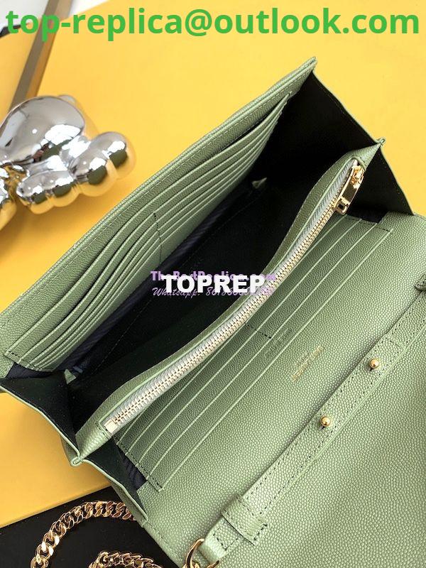 Replica YSL Saint Laurent Monogram Chain Wallet Grain De Poudre Textured Matelasse Leather Pistache 7 Replica YSL Saint Laurent Monogram Chain Wallet Grain De Poudre Textured Matelasse Leather Pistache 7