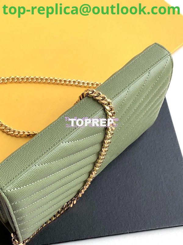 Replica YSL Saint Laurent Monogram Chain Wallet Grain De Poudre Textured Matelasse Leather Pistache 9 Replica YSL Saint Laurent Monogram Chain Wallet Grain De Poudre Textured Matelasse Leather Pistache 9