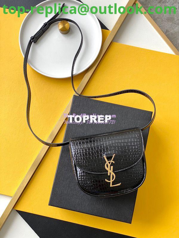 Replica YSL Saint Laurent Kaia Small Satchel In Shiny Crocodile-Embossed Leather 619740 Replica YSL Saint Laurent Kaia Small Satchel In Shiny Crocodile-Embossed Leather 619740