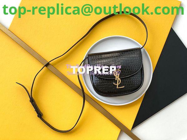 Replica YSL Saint Laurent Kaia Small Satchel In Shiny Crocodile-Embossed Leather 619740 2 Replica YSL Saint Laurent Kaia Small Satchel In Shiny Crocodile-Embossed Leather 619740 2