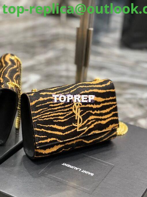 Replica YSL Saint Laurent Kate Small Chain Bag In Tiger-print Pony-effect Leather 469390 2