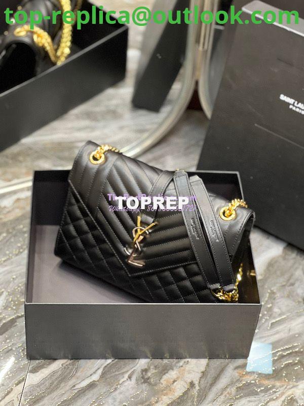 Replica Saint Laurent YSL Envelope Medium Bag In Supple Matelassé Leather 600185 Black Tri-Tone Logo 3 Replica Saint Laurent YSL Envelope Medium Bag In Supple Matelassé Leather 600185 Black Tri-Tone Logo 3