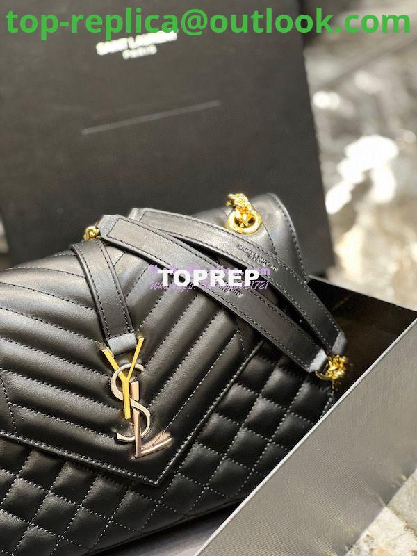 Replica Saint Laurent YSL Envelope Medium Bag In Supple Matelassé Leather 600185 Black Tri-Tone Logo 5 Replica Saint Laurent YSL Envelope Medium Bag In Supple Matelassé Leather 600185 Black Tri-Tone Logo 5