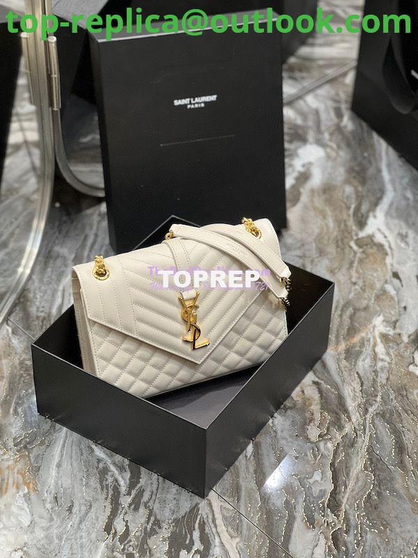 Replica Saint Laurent YSL Envelope Medium Bag In Supple Matelassé Leather 600185 Blanc 2 Replica Saint Laurent YSL Envelope Medium Bag In Supple Matelassé Leather 600185 Blanc 2