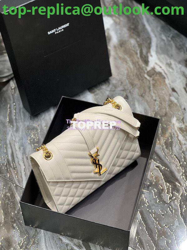 Replica Saint Laurent YSL Envelope Medium Bag In Supple Matelassé Leather 600185 Blanc 5 Replica Saint Laurent YSL Envelope Medium Bag In Supple Matelassé Leather 600185 Blanc 5