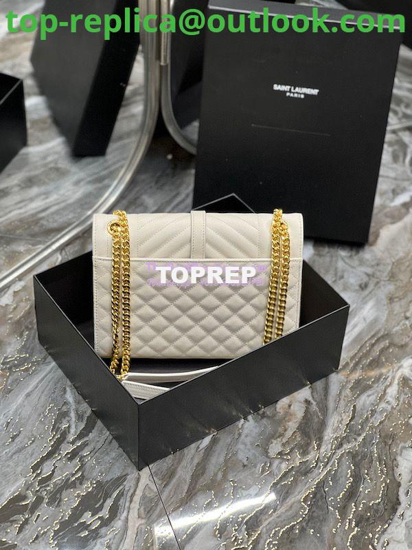Replica Saint Laurent YSL Envelope Medium Bag In Supple Matelassé Leather 600185 Blanc 9 Replica Saint Laurent YSL Envelope Medium Bag In Supple Matelassé Leather 600185 Blanc 9