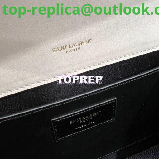 Replica Saint Laurent YSL Envelope Medium Bag In Supple Matelassé Leather 600185 Blanc 11