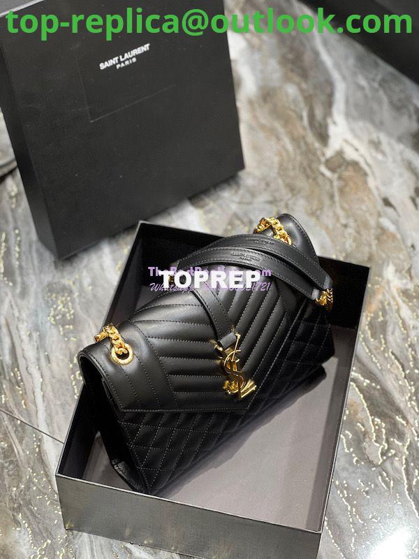Replica Saint Laurent YSL Envelope Medium Bag In Supple Matelassé Leather 600185 Black 4 Replica Saint Laurent YSL Envelope Medium Bag In Supple Matelassé Leather 600185 Black 4