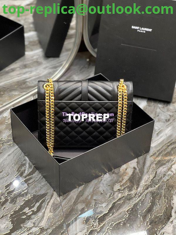 Replica Saint Laurent YSL Envelope Medium Bag In Supple Matelassé Leather 600185 Black 7 Replica Saint Laurent YSL Envelope Medium Bag In Supple Matelassé Leather 600185 Black 7