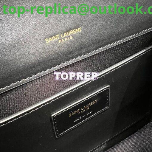 Replica Saint Laurent YSL Envelope Medium Bag In Supple Matelassé Leather 600185 Black 10