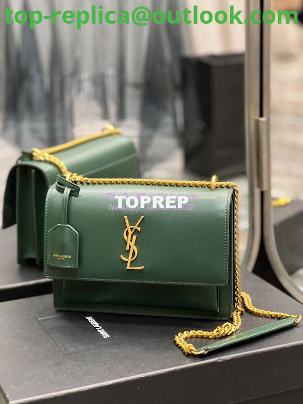 Replica YSL Saint Laurent Medium Sunset Monogram in Smooth Leather 442906 Vert Fonce 3 Replica YSL Saint Laurent Medium Sunset Monogram in Smooth Leather 442906 Vert Fonce 3
