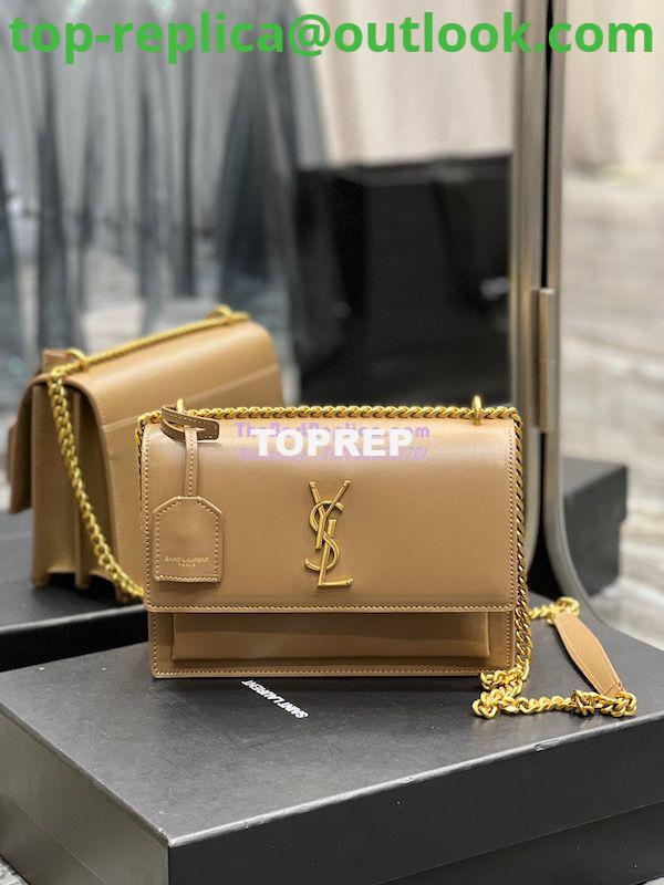Replica YSL Saint Laurent Medium Sunset Monogram in Smooth Leather 442906 Dark Toffee Replica YSL Saint Laurent Medium Sunset Monogram in Smooth Leather 442906 Dark Toffee