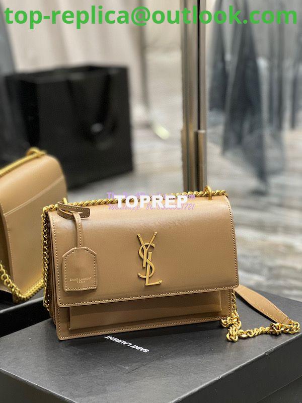 Replica YSL Saint Laurent Medium Sunset Monogram in Smooth Leather 442906 Dark Toffee 2 Replica YSL Saint Laurent Medium Sunset Monogram in Smooth Leather 442906 Dark Toffee 2
