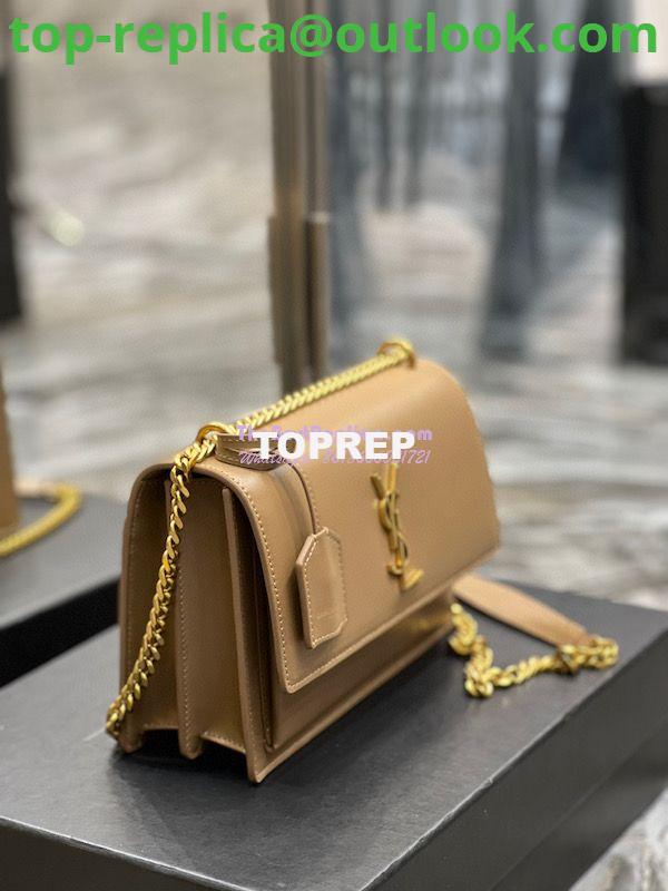Replica YSL Saint Laurent Medium Sunset Monogram in Smooth Leather 442906 Dark Toffee 4 Replica YSL Saint Laurent Medium Sunset Monogram in Smooth Leather 442906 Dark Toffee 4