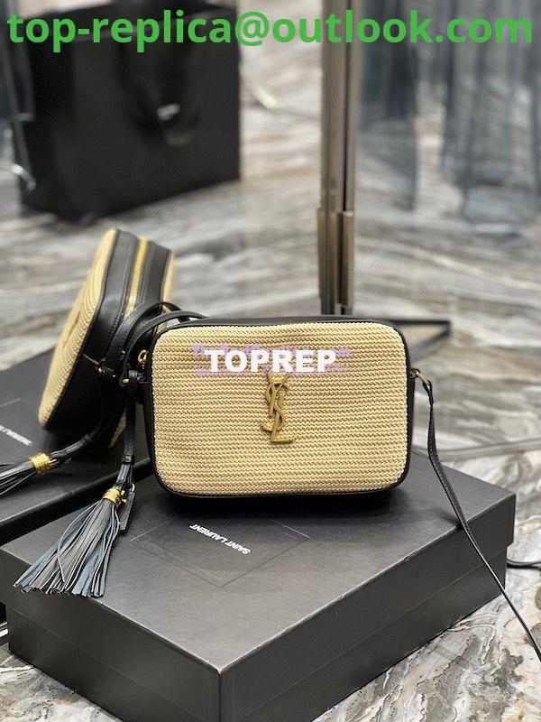 Replica YSL Saint Laurent Lou Camera Bag In Raffia And Smooth Leather 6125429 Natural Replica YSL Saint Laurent Lou Camera Bag In Raffia And Smooth Leather 6125429 Natural