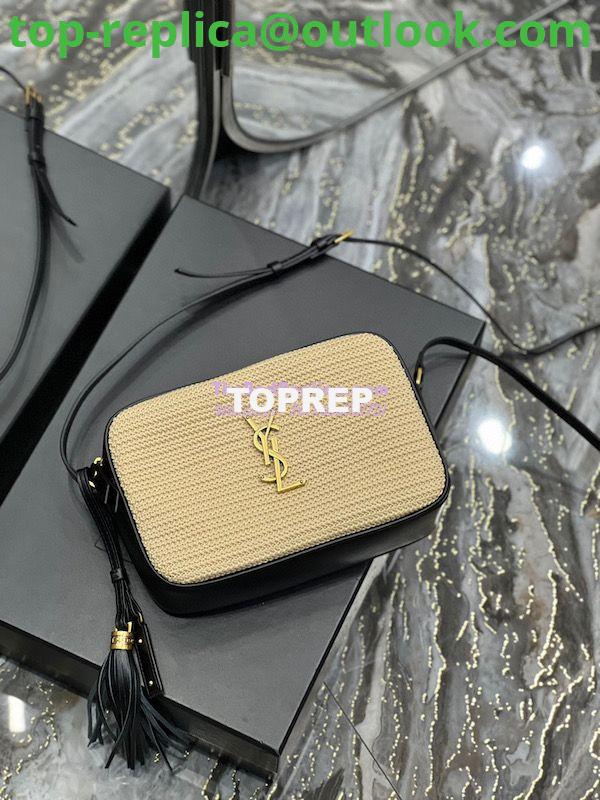 Replica YSL Saint Laurent Lou Camera Bag In Raffia And Smooth Leather 6125429 Natural 2 Replica YSL Saint Laurent Lou Camera Bag In Raffia And Smooth Leather 6125429 Natural 2