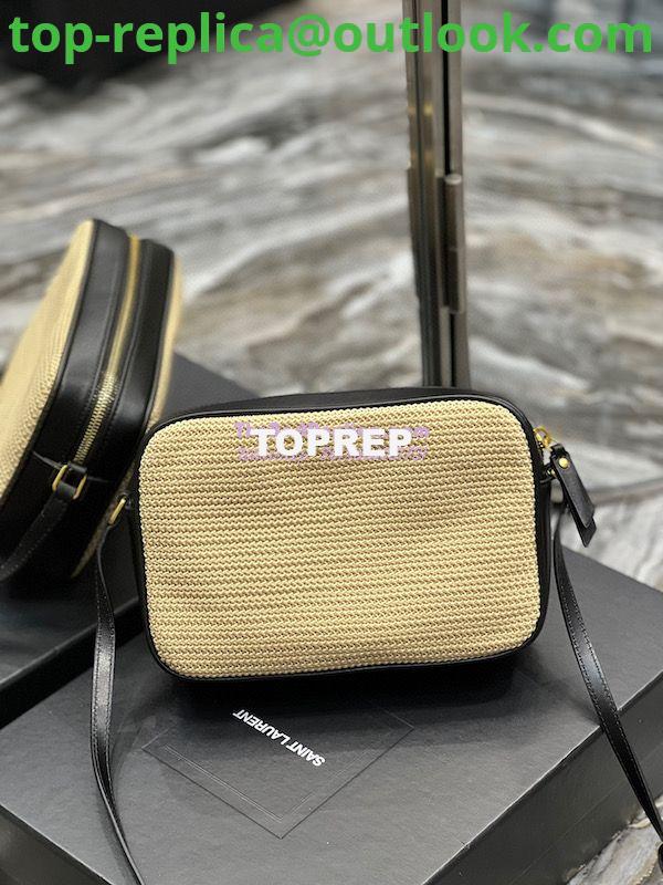 Replica YSL Saint Laurent Lou Camera Bag In Raffia And Smooth Leather 6125429 Natural 9 Replica YSL Saint Laurent Lou Camera Bag In Raffia And Smooth Leather 6125429 Natural 9
