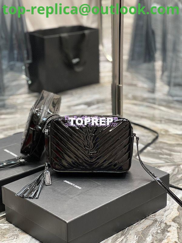 Replica YSL Saint Laurent Lou Camera Bag In Quilted Glossy Patent Leather 520534 Black Replica YSL Saint Laurent Lou Camera Bag In Quilted Glossy Patent Leather 520534 Black