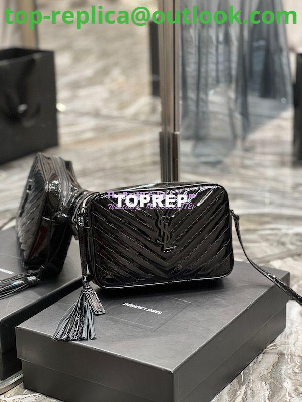 Replica YSL Saint Laurent Lou Camera Bag In Quilted Glossy Patent Leather 520534 Black 2 Replica YSL Saint Laurent Lou Camera Bag In Quilted Glossy Patent Leather 520534 Black 2
