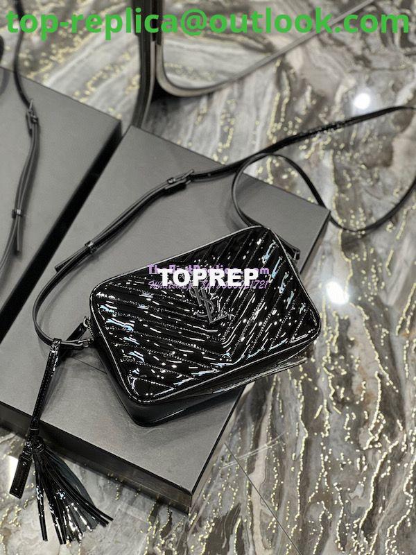 Replica YSL Saint Laurent Lou Camera Bag In Quilted Glossy Patent Leather 520534 Black 5 Replica YSL Saint Laurent Lou Camera Bag In Quilted Glossy Patent Leather 520534 Black 5