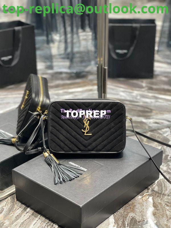 Replica YSL Saint Laurent Lou Camera Bag In Quilted Suede And Smooth Leather 520534 Black Replica YSL Saint Laurent Lou Camera Bag In Quilted Suede And Smooth Leather 520534 Black