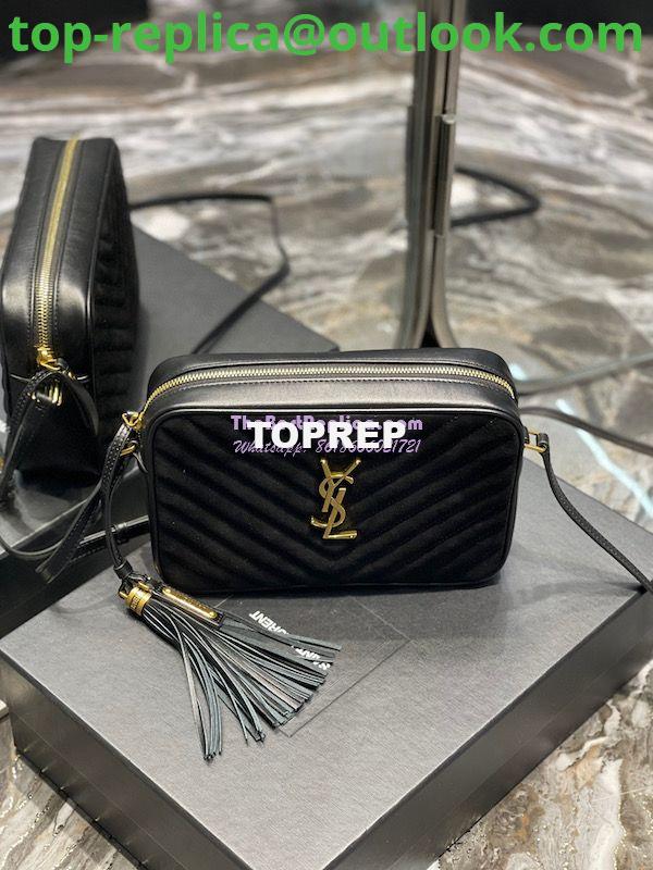 Replica YSL Saint Laurent Lou Camera Bag In Quilted Suede And Smooth Leather 520534 Black 3 Replica YSL Saint Laurent Lou Camera Bag In Quilted Suede And Smooth Leather 520534 Black 3