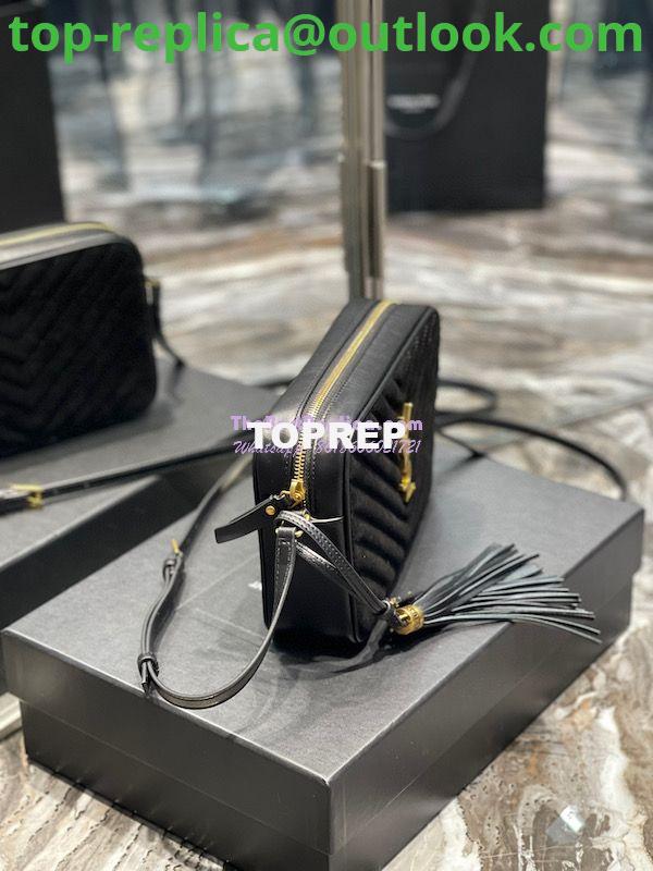 Replica YSL Saint Laurent Lou Camera Bag In Quilted Suede And Smooth Leather 520534 Black 4 Replica YSL Saint Laurent Lou Camera Bag In Quilted Suede And Smooth Leather 520534 Black 4