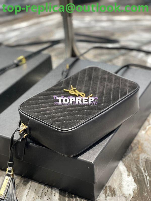 Replica YSL Saint Laurent Lou Camera Bag In Quilted Suede And Smooth Leather 520534 Black 8 Replica YSL Saint Laurent Lou Camera Bag In Quilted Suede And Smooth Leather 520534 Black 8