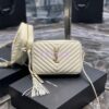 Replica YSL Saint Laurent Lou Camera Bag In Supple Quilted Leather 520534 Beige 10