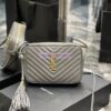 Replica YSL Saint Laurent Lou Camera Bag In Supple Quilted Leather 520534 Blanc 11