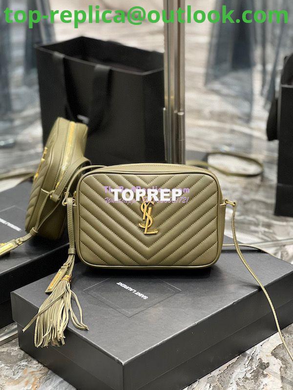 Replica YSL Saint Laurent Lou Camera Bag In Supple Quilted Leather 520534 Khaki Replica YSL Saint Laurent Lou Camera Bag In Supple Quilted Leather 520534 Khaki