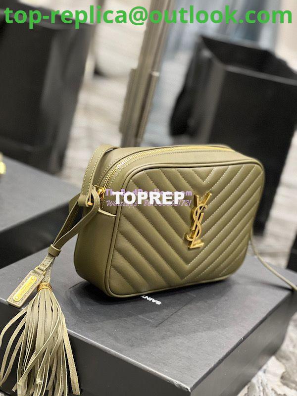 Replica YSL Saint Laurent Lou Camera Bag In Supple Quilted Leather 520534 Khaki 4 Replica YSL Saint Laurent Lou Camera Bag In Supple Quilted Leather 520534 Khaki 4