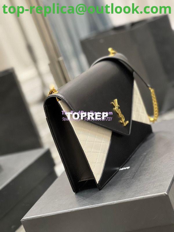 Replica YSL Saint Laurent Gaby Chain Bag In Quilted Vintage Lambskin 668864 Black Blanc 3 Replica YSL Saint Laurent Gaby Chain Bag In Quilted Vintage Lambskin 668864 Black Blanc 3