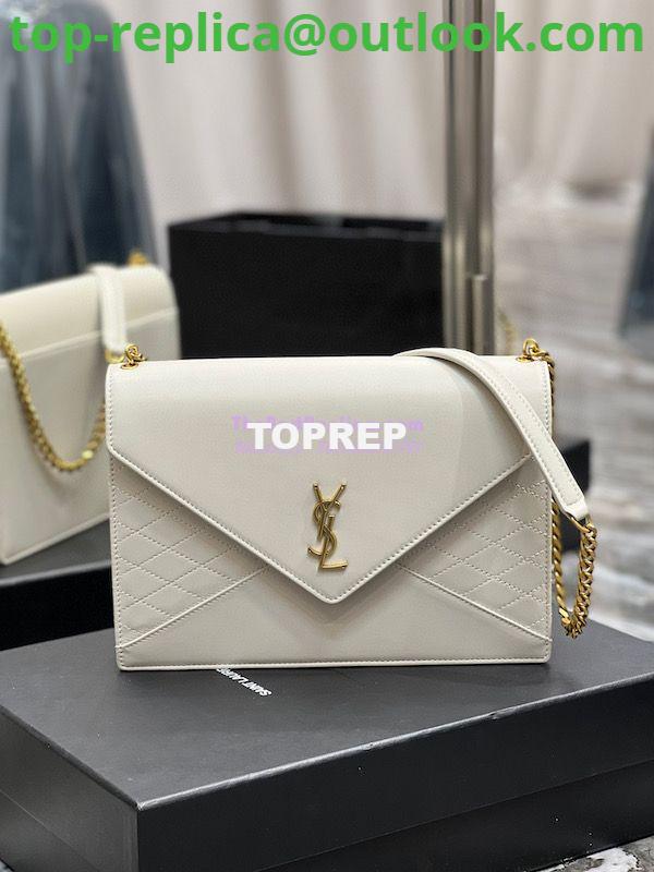 Replica YSL Saint Laurent Gaby Chain Bag In Quilted Lambskin 668864 Blanc Replica YSL Saint Laurent Gaby Chain Bag In Quilted Lambskin 668864 Blanc