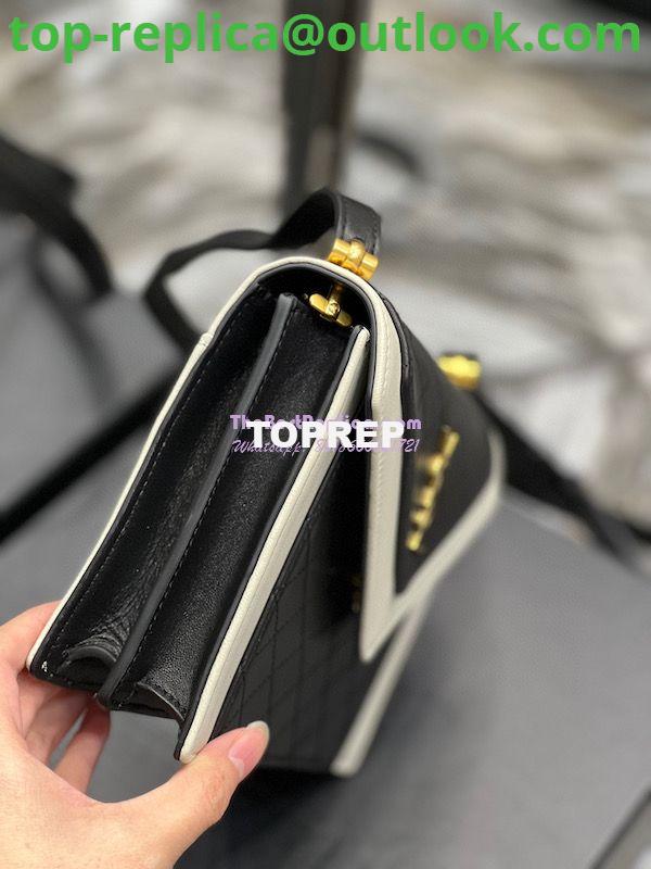 Replica YSL Saint Laurent Gaby Mini Satchel In Quilted Lambskin 685574 Black Blanc 4 Replica YSL Saint Laurent Gaby Mini Satchel In Quilted Lambskin 685574 Black Blanc 4